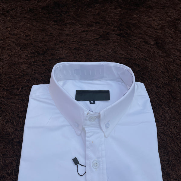 Men’s white smart fit cotton shirt by Tommy H.