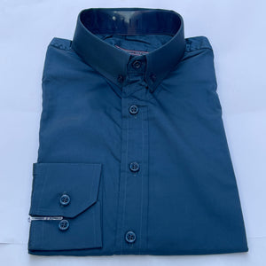 Men’s teal smart fit cotton shirt by Tommy H.