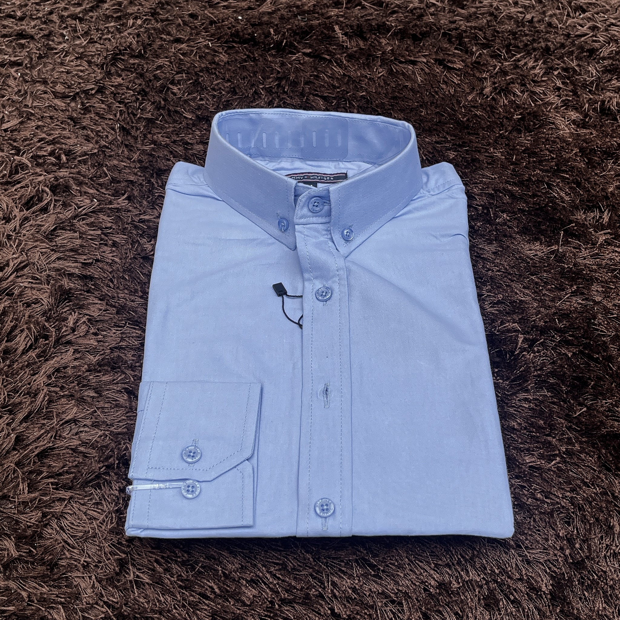 Men’s light blue smart fit cotton shirt by Tommy H.